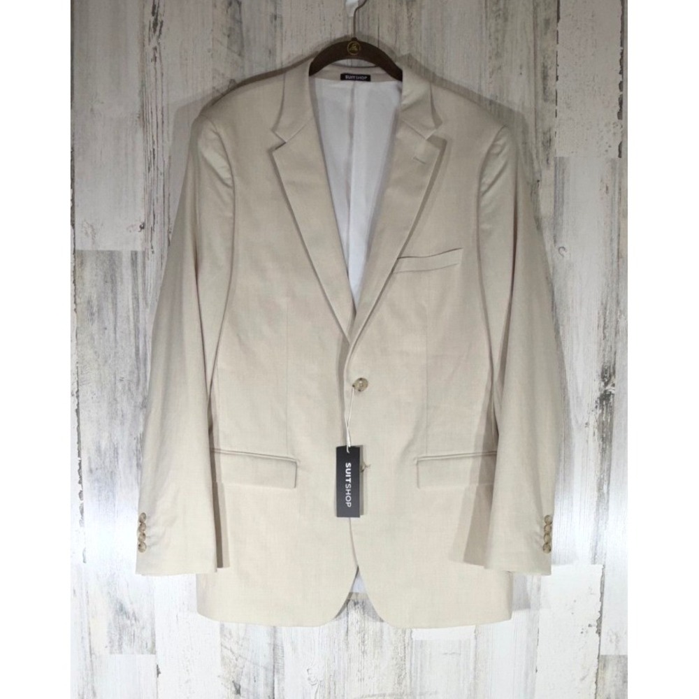 SuitShop Jacket Slim 42 Long Tan Two Button Business Professional Preppy NWT